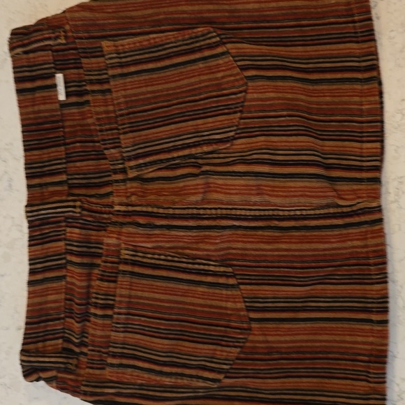 Sky and Sparrow Brown Orange A-Line Mini Skirt - Picture 4 of 4